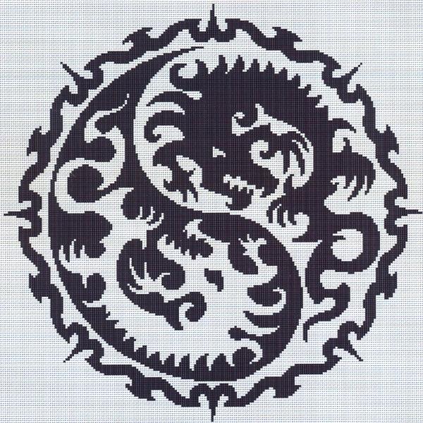 Yin Yang Dragon Cross Stitch Pattern - SIA-666 picture