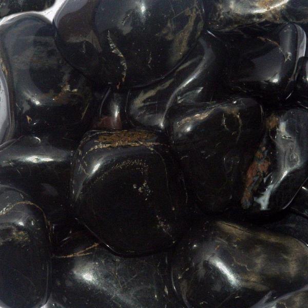 Black Onyx Tumbled Gemstones - CRY-ONX