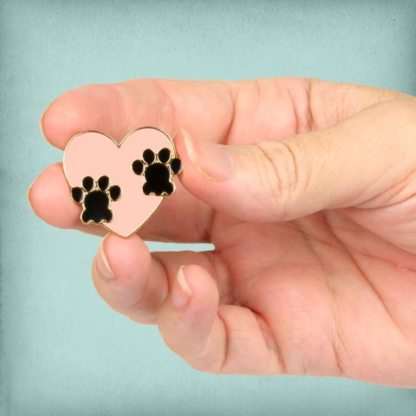 Paw Heart Enamel Pin - PIN-084 picture