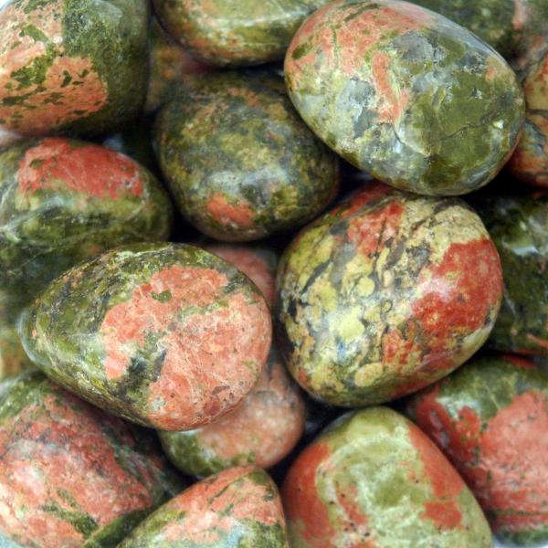 Tumbled Unakite Gemstones - CRY-UNA