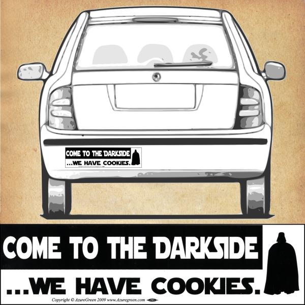 "Come to the Darkside&hellip;" Bumper Sticker - BMP-620