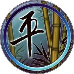 Bamboo Peace Window Sticker - WST-S42
