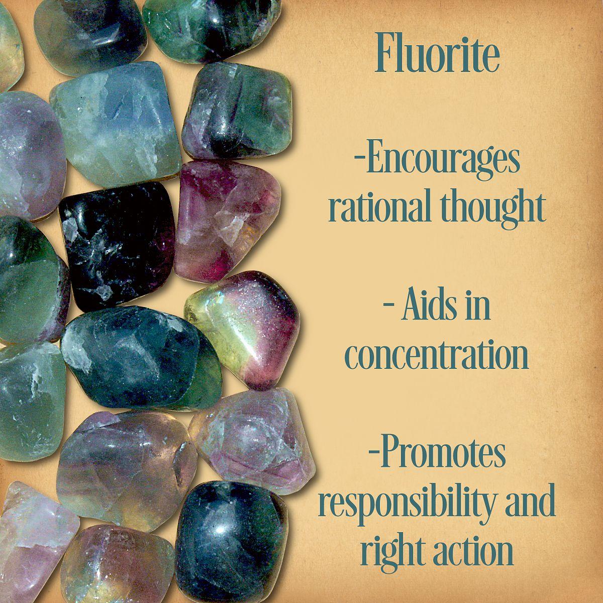 Fluorite Tumbled Gemstones - CRY-FLU picture