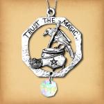 Raven and Cauldron Pewter Suncatcher - PEW-6078