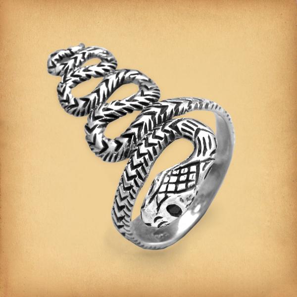 Large Silver Snake Ring - RSS-2400 picture