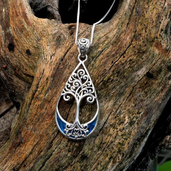 Silver Teardrop Tree Pendant - PSS-G300 picture