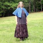 Royal Blue Half-Circle Capelet - CLK-102