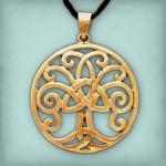 Bronze Triquetra Tree Pendant - PBZ-358