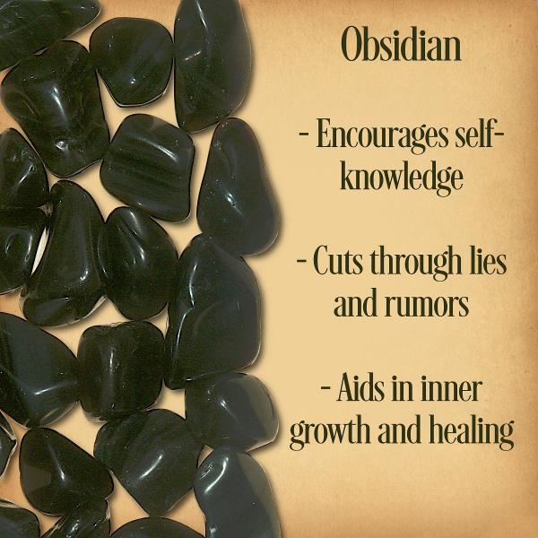 Obsidian Tumbled Gemstones - CRY-OBS picture