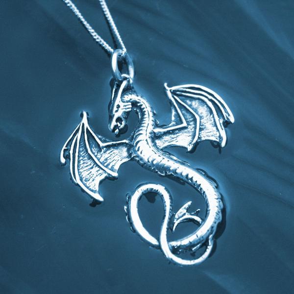 Silver Flying Dragon Pendant - PSS-700 picture