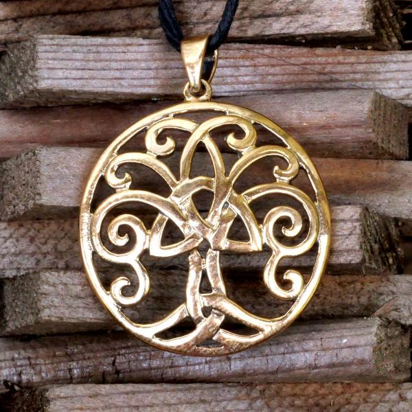 Bronze Triquetra Tree Pendant - PBZ-358 picture