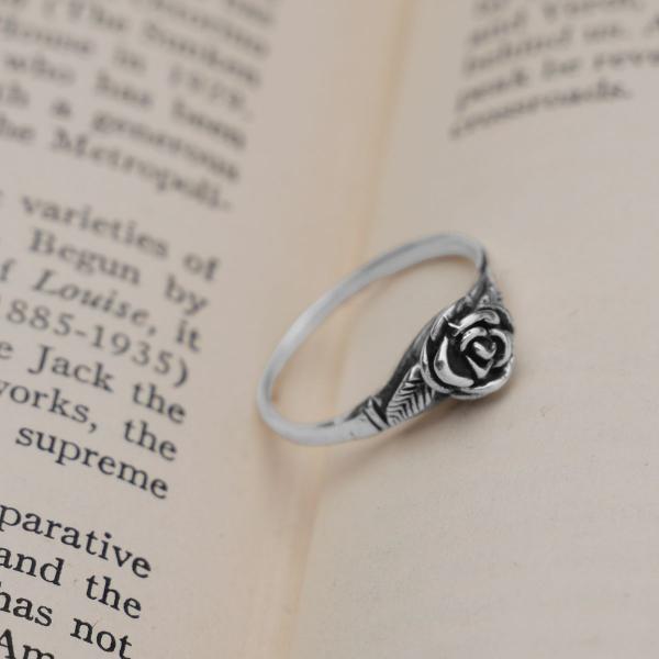 Silver Rose Ring - RSS-2875 picture
