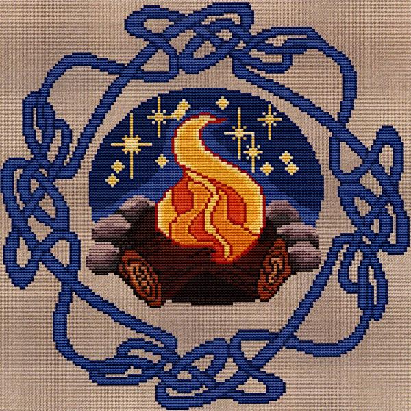 Beltane Bonfire Cross Stitch Pattern - SIA-246