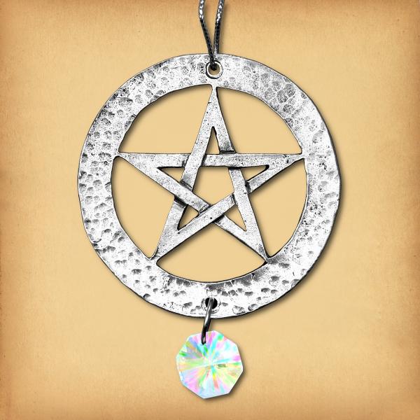 Pentacle Pewter Suncatcher - PEW-6071