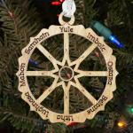 Wheel of the Year Wooden Yule Ornament - ORN-D05