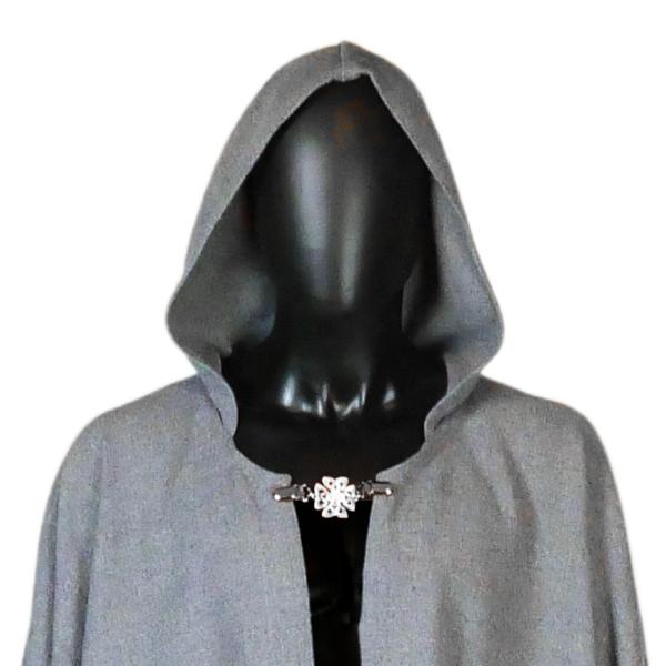 Smokey Gray Full Circle Cloak with Hood and Pockets - CLK-287