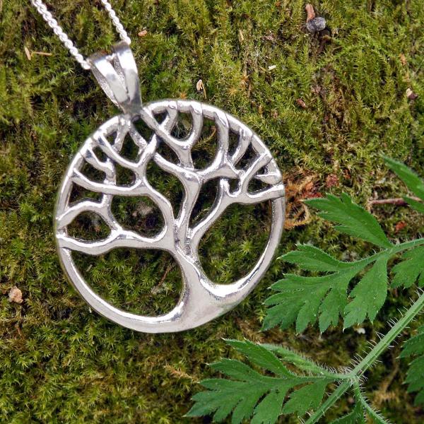 Silver Tree Pendant - PSS-9234 picture