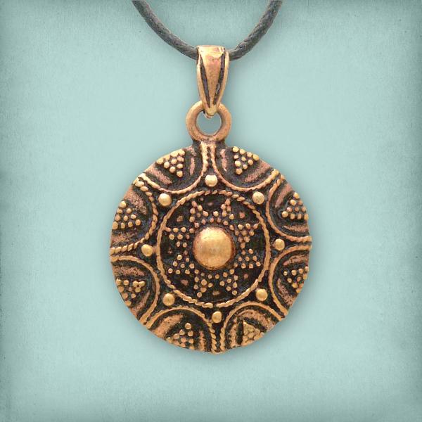 Bronze Viking Shield Pendant - *Clearance* - PBZ-300 picture