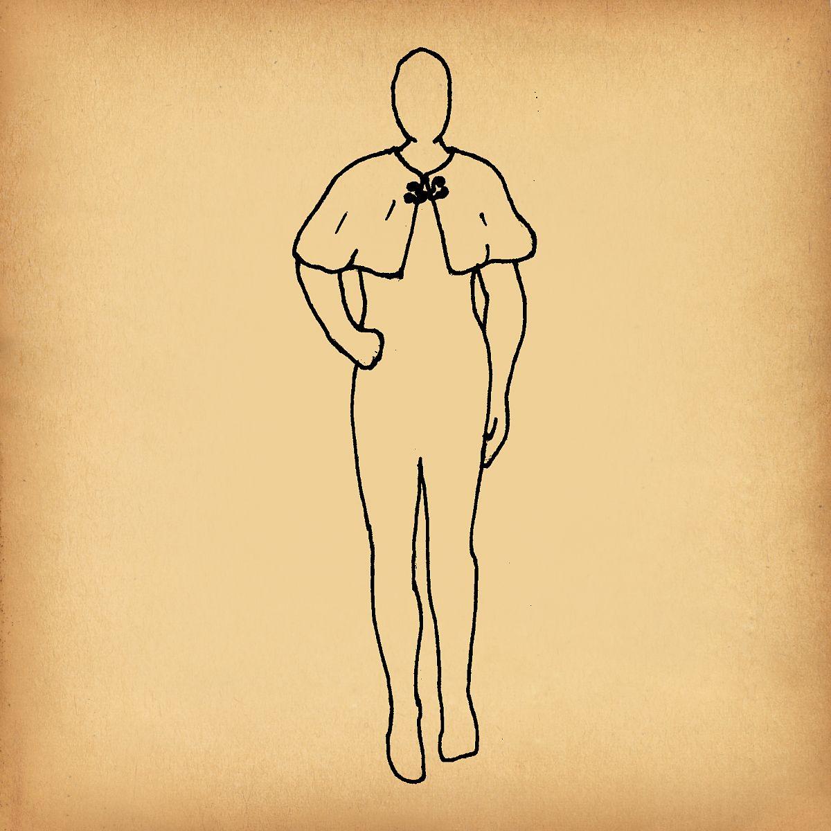 Rust Colored Half-Circle Capelet - CLK-098 picture