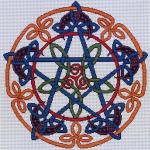 Celtic Pentacle Moon Cross Stitch Pattern - SIA-005