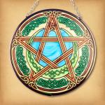 Celtic Pentacle Glass Suncatcher - GLS-S01