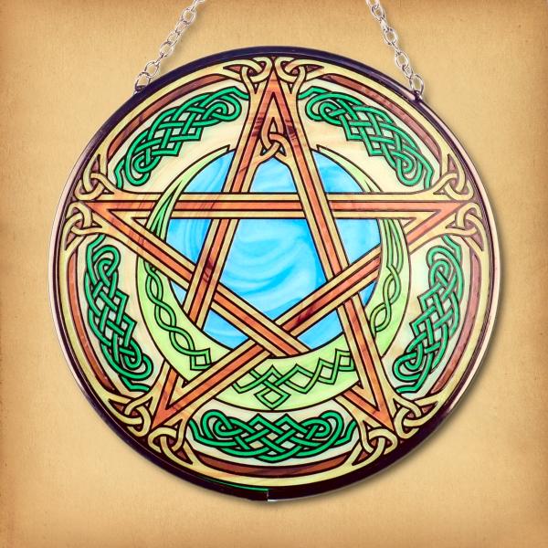 Celtic Pentacle Glass Suncatcher - GLS-S01