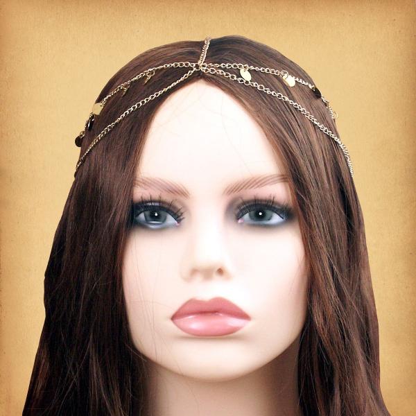 Gold Disk Fantasy Headpiece - TIK-A140