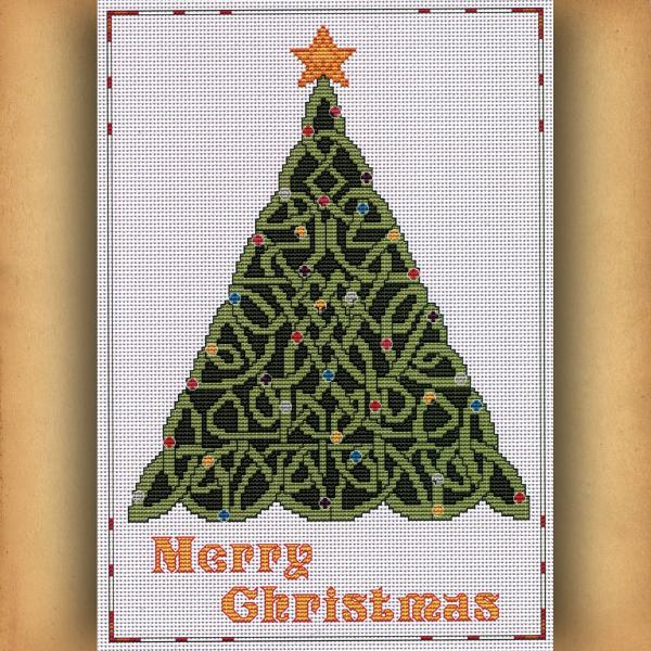 Celtic Christmas Tree Cross Stitch Pattern - SIA-727