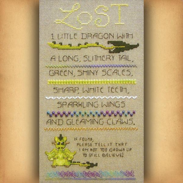 Lost Dragon Sampler Cross Stitch Pattern - SDD-095
