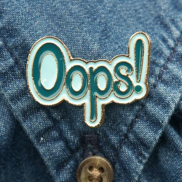 "Oops" Enamel Pin - PIN-070 picture