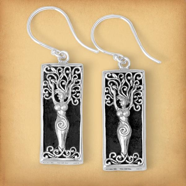 Silver Dryad Aromatherapy Earrings - ESS-G200 picture