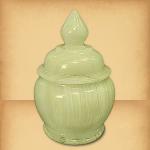 Lidded Green Onyx Jar - GMC-100