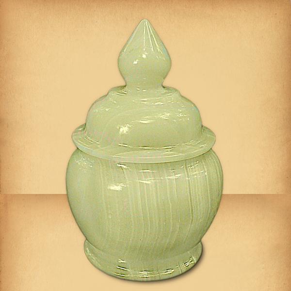 Lidded Green Onyx Jar - GMC-100