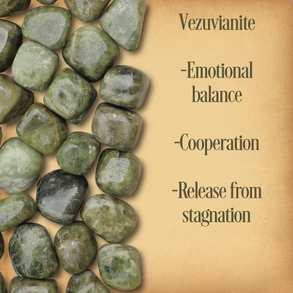 Vesuvianite Tumbled Gemstones - CRY-VES picture