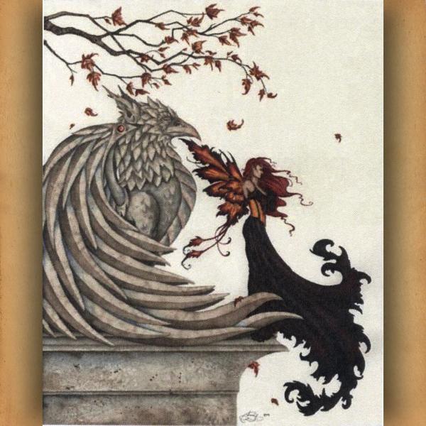 "Autumn Griffin" Cross Stitch Pattern - SHB-545 picture