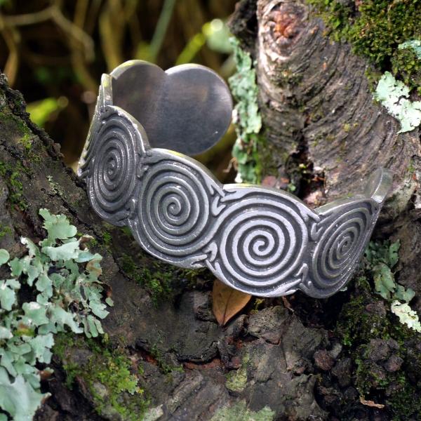 Celtic Spirals Pewter Bracelet - BRC-206 picture