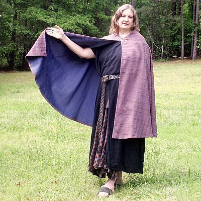 Multi-Color Striped Half Circle Cloak - CLK-086 picture