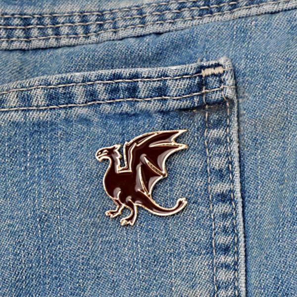 Brown Dragon Enamel Pin - PIN-184 picture