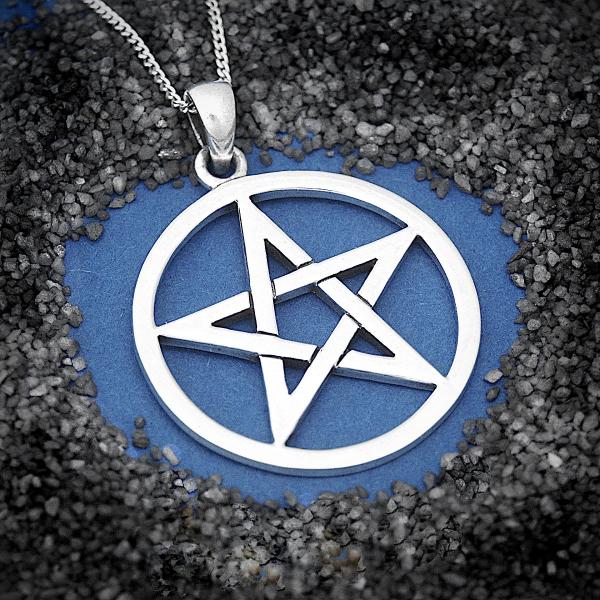 Silver Large Pentacle Pendant - *Clearance* - PSS-440 picture
