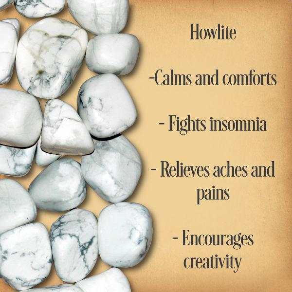 Howlite Tumbled Gemstones - CRY-HOW picture