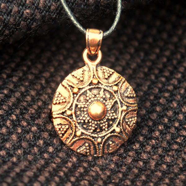 Bronze Viking Shield Pendant - *Clearance* - PBZ-300 picture