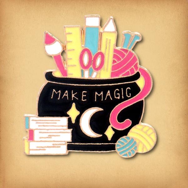 "Make Magic" Cauldron Enamel Pin - PIN-034 picture