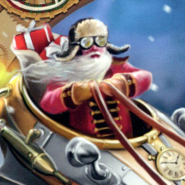 Steampunk Santa Yule Card - CRD-AN56 picture