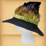 Golden Feathered Witch Hat - HAT-110