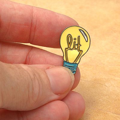 "Lit" Lightbulb Enamel Pin - *Clearance* - PIN-X162 picture