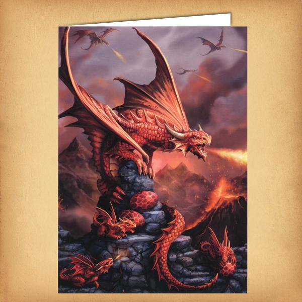 Fire Dragon Greeting Card - CRD-AN73 picture