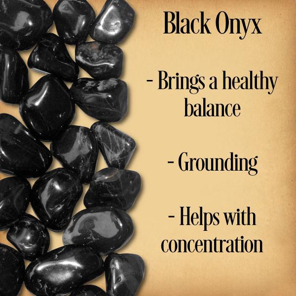 Black Onyx Tumbled Gemstones - CRY-ONX picture