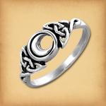 Silver Celtic Moon Ring - RSS-206
