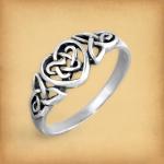 Silver Celtic Heart Ring - RSS-2554