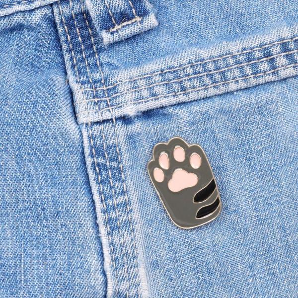 Grey Cat's Paw Enamel Pin - PIN-122 picture